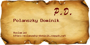 Polanszky Dominik névjegykártya